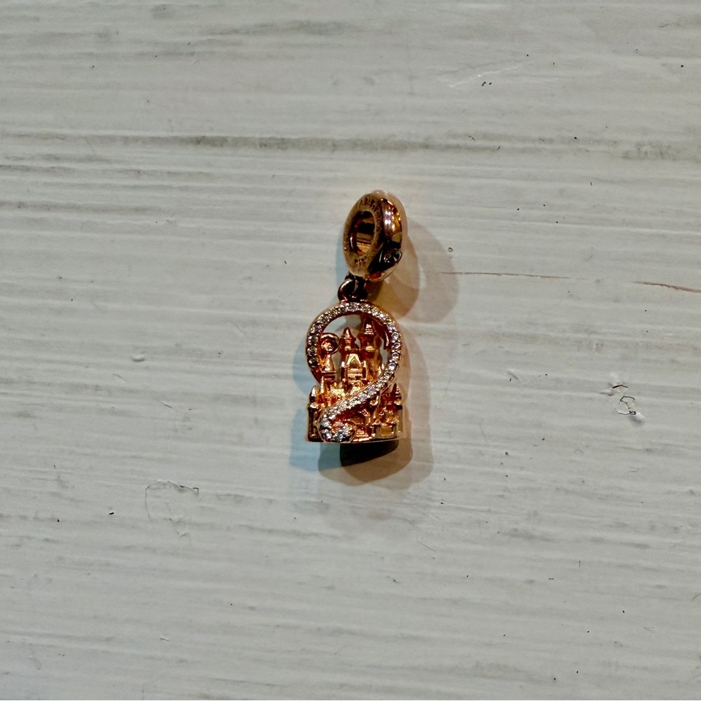 Authentic Pandora Disney World Rose Gold Castle Charm